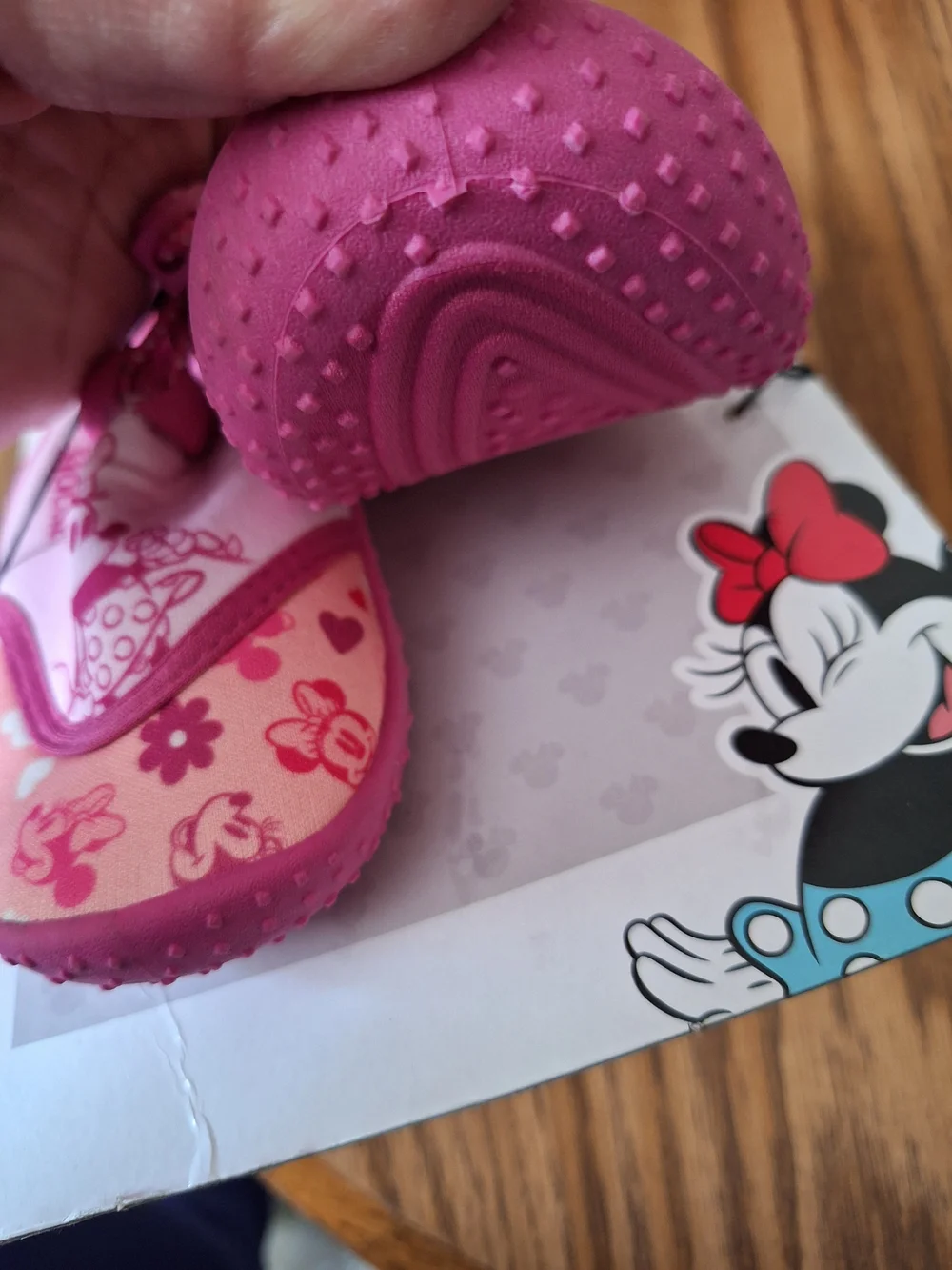 Disney Minnie Mouse Kids Water Shoes in Pink and Magenta
